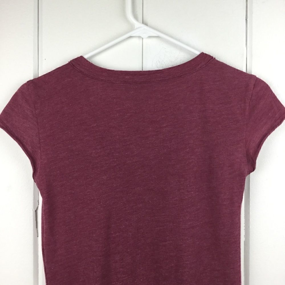 William Rast Burgundy Tee “Soul” Cap Sleeve Top, Size XS - Picture 8 of 8